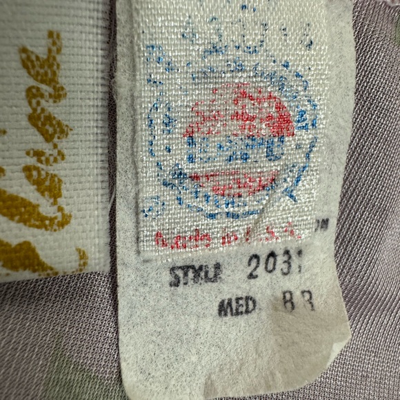 VTG Miss Elaine Purple Floral Nylon Lace Trim Nightgown Size M - Picture 9 of 11